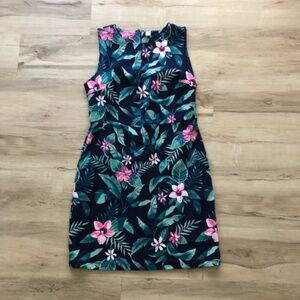 Old Navy Tropical Print Dress - Navy and Pink
